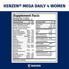 Nikken Kenzen Mega Daily 4 for Women Multivitamin Energy Hormone Support