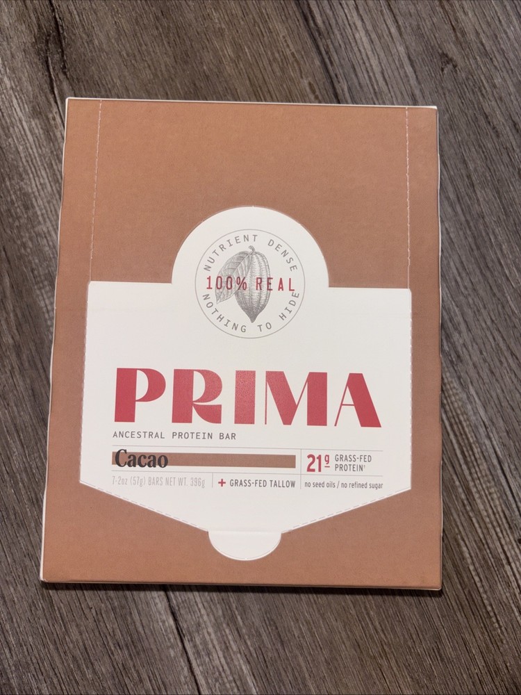 Prima Ancestral Protein Bar | 21g Grass Fed Whey + Collagen | Beef Tallow, Ra…