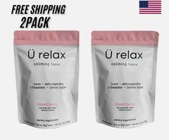 U Relax Calming Tonic- 15 Packets MIXED BERRY Flavor Relax Drink 2 pack.