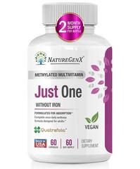 NatureGenX Just One Daily Methylated Multivitamin – 60 Caps Pure Methyl B12 M…