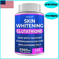 Glutathione Capsules 2000MG Anti-Aging Skin Whitening Antioxidant Softgels