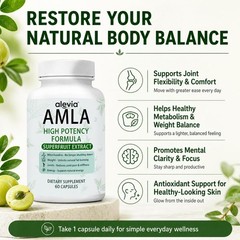 Improved AMLA Capsules Superfruit Extract High Potency Formula 60 Capsules
