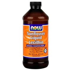 NOW FOODS SunFlower Lecithin Liquid 16oz Natural Phospholipids Fresh 02/2025