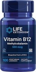 Life Extension Vitamin B12 Methylcobalamin 500 mcg 100 Veg Lozenges