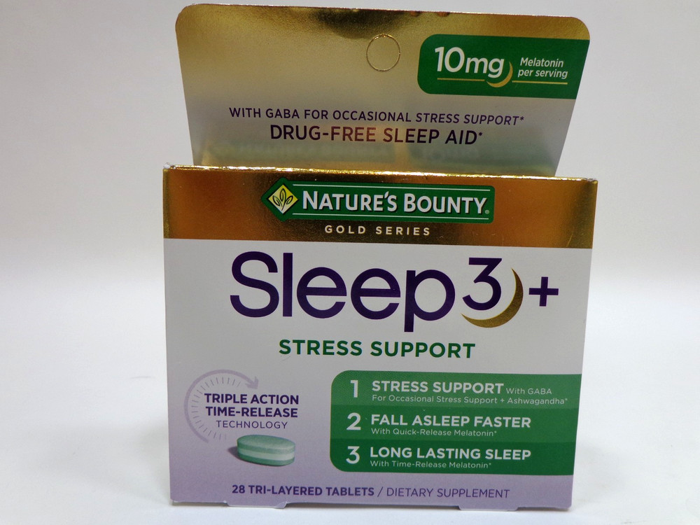 Nature’s Bounty Sleep3 Maximum Strength 10mg Melatonin Sleep Aid 28 Ct Exp 07/26