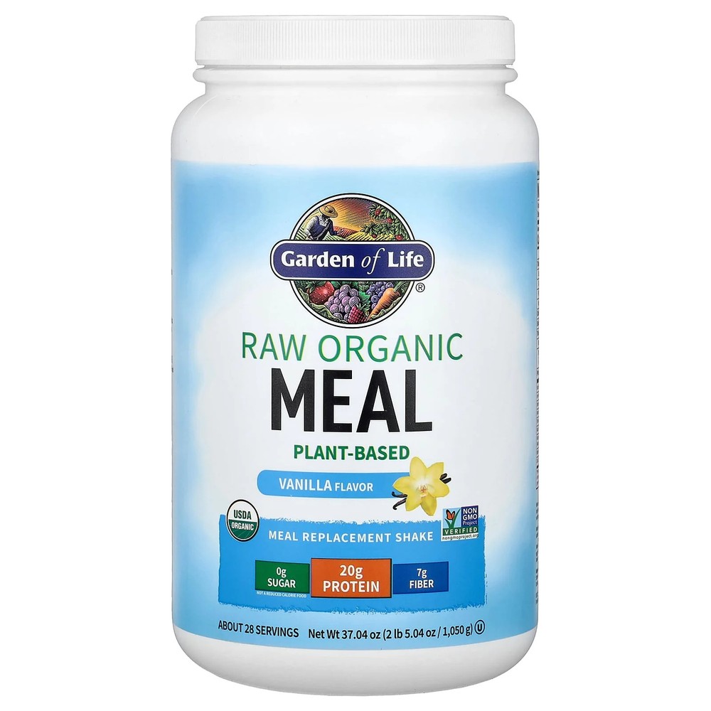2 X Garden of Life, RAW Organic Meal Replacement Shake, Vanilla, 2 lbs 5.04 oz
