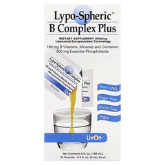 2 X LivOn Laboratories, Lypo-Spheric� B-Complex plus, 30 Packets, 0.2 fl. oz. (6