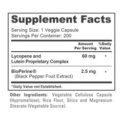 NusaPure Lycopene & Lutein Complex 60mg per caps 200 Veggie Capsules (Non-GMO)