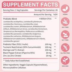 Women’s Probiotic: 18 Strains, Prebiotics, Turmeric & Zinc for Health