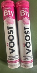 LOT OF 2 Voost Beauty Hair Skin Nails Strawberry 20ct Efferve Tabs Exp 7/2027 A6