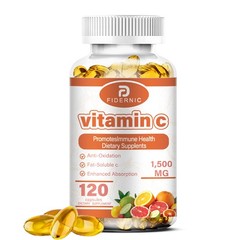 120 Vitamin C Capsules 1500mg – Immune System Dietary Supplement Antioxidant