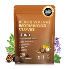 18-in-1 Wormwood Black Walnut Clove Parasite Cleanse | Gut Cleanse & Detox ,D…