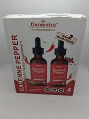 Oxiventra Cayenne Pepper Getting 2 Boxes 8fl Oz Exp 4/27
