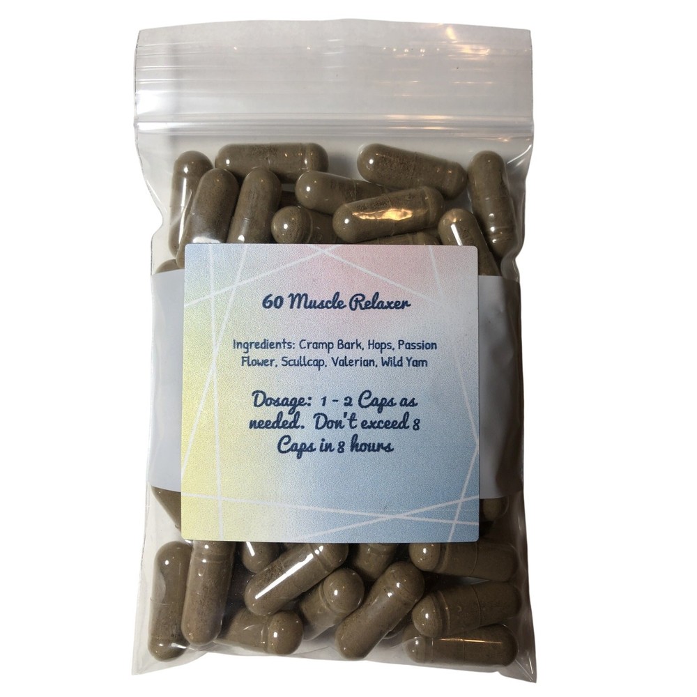 Herbal Calm Blend Capsules – Valerian & Wild Yam – 500mg – 60 Count