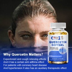 Quercetin Capsules w/Bromelain & Zinc- Gummies Natural Immune Support Supplement