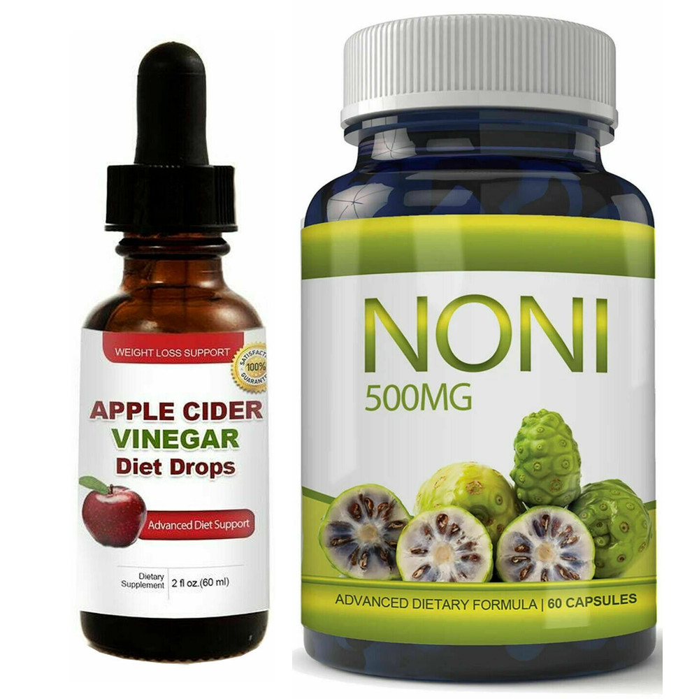 Apple Cider Vinegar Liquid Supplement & Noni Fruit Immune Support Supplements