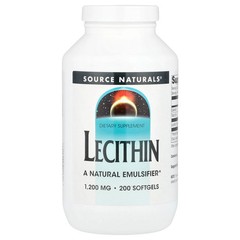 2 X Source Naturals, Lecithin, 1,200 mg, 200 Softgels