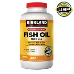 Kirkland Signature Fish Oil 1000 mg. 400 Softgels