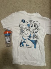 Waifu Cups GG 24 oz Plastic Shaker Bottle and T-Shirt Collection Multicolor