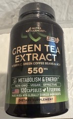 Nutraharmony Green Tea Extract – 50% EGCG Extra Strength 20:1 Extract 120ct 4/27