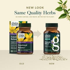 Gaia Herbs Steady Mind Stress Relief Supplement St. John’s Wort Passionflower