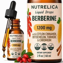 Berberine Complex with Ceylon Cinnamon, Bitter Melon, Turmeric & Chromium -12…