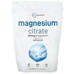 2 X Micro Ingredients, Magnesium Citrate, Unflavored, 2 lb (907 g)