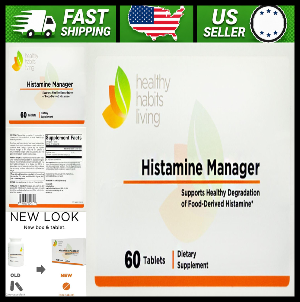 Histamine Manager Digestive Enzyme Tablets 60 Count
