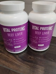 2 PACK Vital Proteins Grass-Fed BEEF LIVER Pills 120x 2 CAPSULES EXP 06/2026 New