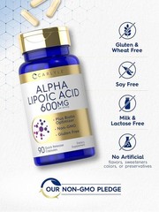 Alpha Lipoic Acid 600mg per Serving 90 Capsules- Non-GMO & Gluten Free