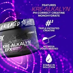 EFX Sports Kre-Alkalyn Powder | pH 66 Servings (Pack of 1), Neutral