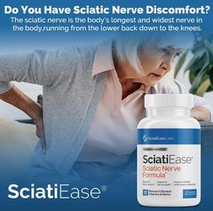 Pack 3 SciatiEase Labs Sciati Sciatic Ease Nerve Formula 120 Cap NEW ! Exp 2027