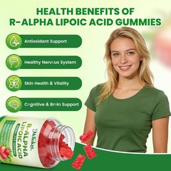 R Alpha Lipoic Acid 600mg Gummies, Stabilized R-Alpha Lipoic Acid, ALA Supplemen
