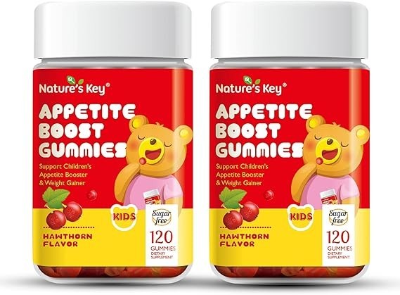 2 Pack Appetite Booster Gummies Sugar Free, Suitable for All Ages 60Ct