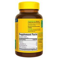 Nature Made Magnesium Citrate 250mg Muscle, Nerve, Bone&Heart Support Supplement