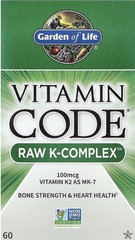 Garden of Life Vitamin Code Raw K-Complex 60 Veggie Caps Dairy-Free,