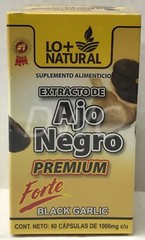 LO+ NATURAL Dietary Supplement Black Garlic Ajo Negro Forte 60caps 1000mg