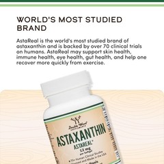 Clinically Proven 12mg Astaxanthin – 2 months- Supply for Health Benefits
