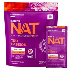 Pruvit Keto OS NAT TRU PASSION Charged – Exogenous Ketones Drink Mix – 20 Pack