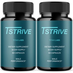 (2 Pack) Tstrive Advanced Male Support Performance Supplement 60 Capsules