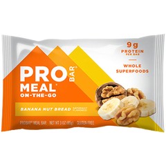 ProBar Meal Bar Banana Nut Bread, Box of 12 Vegan GMO Free Certified Organic