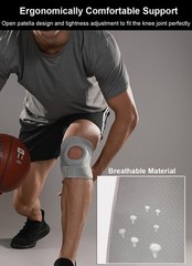 Knee Brace for Men Women Braces Pain, Patellar One Size, Black