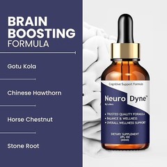 2 Pack NeuroDyne Drops, NeuroDyne Supplement Memory Focus Mind Energy Health…