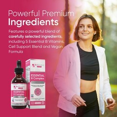 BioSource Labs Essential B Complex-Daily Vegan Vitamin B-Complex Sublingual Liqu