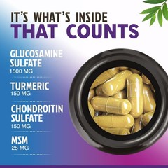 Glucosamine Chondroitin Turmeric MSM Triple Strength Joint Support 2100mg