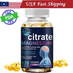 Magnesium Citrate 500mg Capsules Super Strong Effective Vegan Capsules 120 Pills