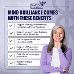 NATION HEALTH MD Cognilux Brain Support Supplement with Niacin, Pack of 3.