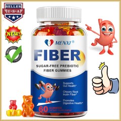 Probiotic + Prebiotic Fiber Gummy, Digestive + Gut Health Supplement 60 Gummies