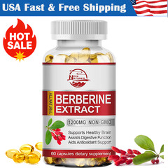 Premium Berberine HCL 1200mg High Potency Anti-inflammatory,Blood Sugar Support