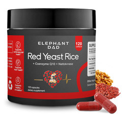 ELEPHANTDAD Red Yeast Rice 1000Mg with Nattokinase & Coq10 – 120 Capsules for Ch